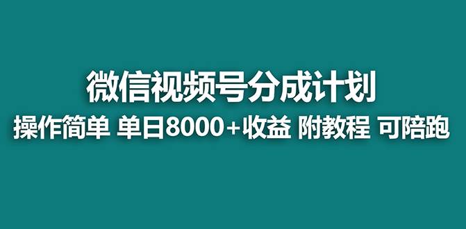 【蓝海项目】视频号分成计划最新玩法，单天收益8000+，附玩法教程，24年…燚龙网创-网创项目资源站-副业项目-创业项目-网赚项目燚龙网创