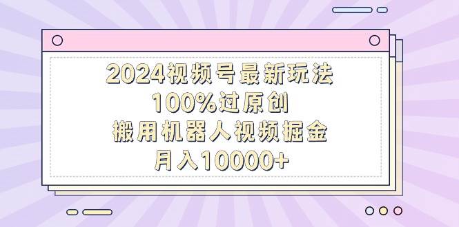 2024视频号最新玩法，100%过原创，搬用机器人视频掘金，月入10000+燚龙网创-网创项目资源站-副业项目-创业项目-网赚项目燚龙网创