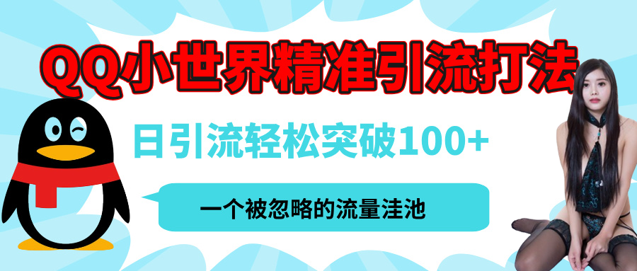 QQ小世界，被严重低估的私域引流平台，流量年轻且巨大，实操单日引流100+创业粉，月精准变现1W+燚龙网创-网创项目资源站-副业项目-创业项目-网赚项目燚龙网创